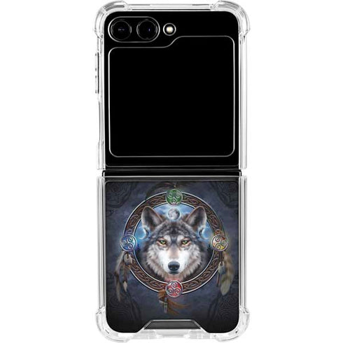 Celtic Wolf Guide by Brigid Ashwood Galaxy Z Flip6 Clear Case