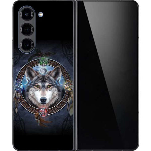 Celtic Wolf Guide by Brigid Ashwood Galaxy Z Fold5 5G Skin
