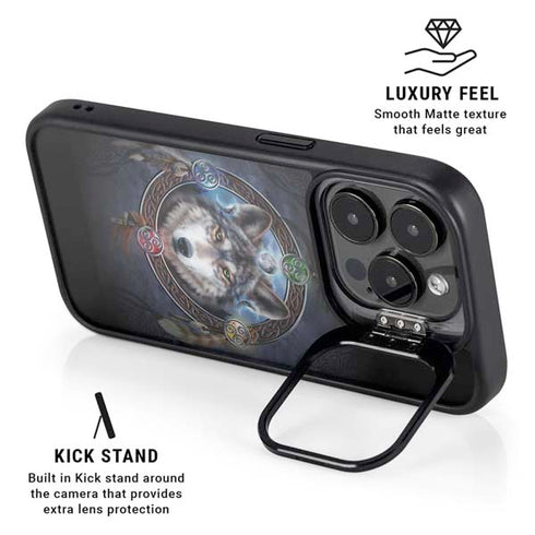 Celtic Wolf Guide by Brigid Ashwood iPhone 14 Pro Kickstand Case