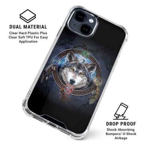 Celtic Wolf Guide by Brigid Ashwood iPhone 15 Clear Case