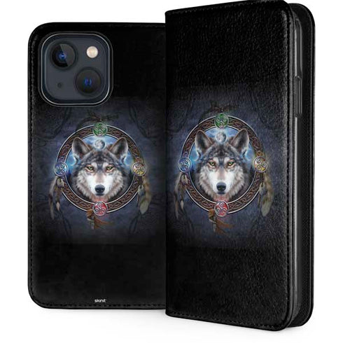 Celtic Wolf Guide by Brigid Ashwood iPhone 15 Folio Case