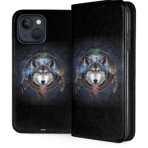 Celtic Wolf Guide by Brigid Ashwood iPhone 15 Plus Folio Case