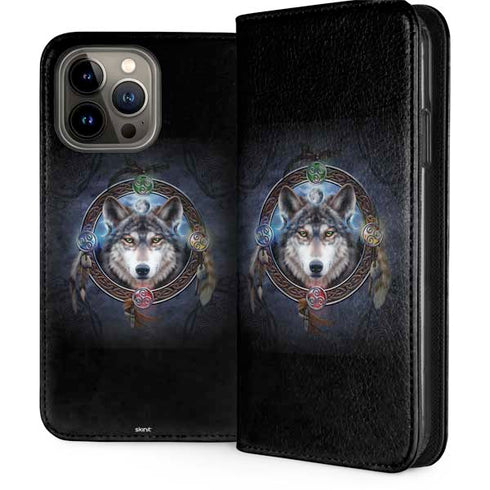 Celtic Wolf Guide by Brigid Ashwood iPhone 15 Pro Max Folio Case