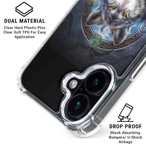 Celtic Wolf Guide by Brigid Ashwood iPhone 16 Plus Clear Case