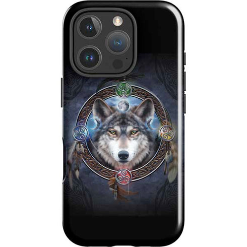 Celtic Wolf Guide by Brigid Ashwood iPhone 16 Pro Magsafe Impact Case
