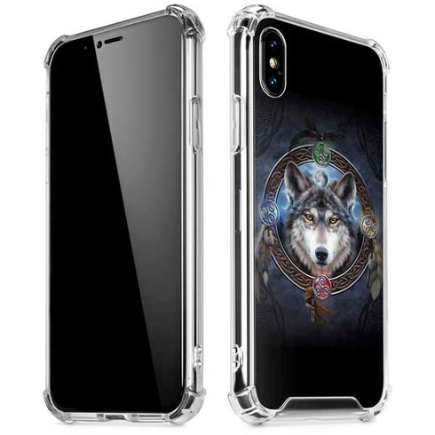 Celtic Wolf Guide by Brigid Ashwood iPhone X/XS Clear Case