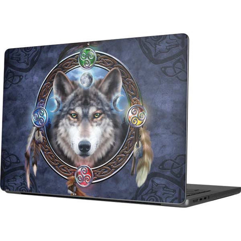 Celtic Wolf Guide by Brigid Ashwood Apple MacBook Pro 14-inch Skin