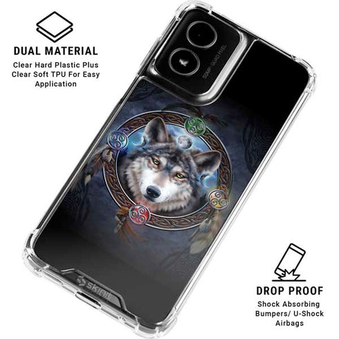 Celtic Wolf Guide by Brigid Ashwood Moto G Power 5G (2024) Clear Case