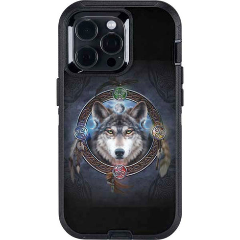 Celtic Wolf Guide by Brigid Ashwood Otterbox Defender iPhone Skin