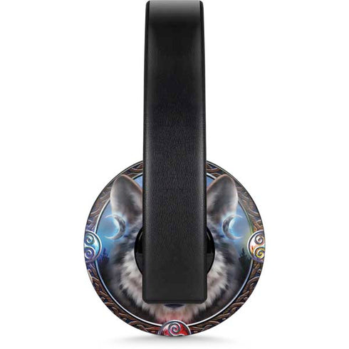 Celtic Wolf Guide by Brigid Ashwood PlayStation 4 Gold Wireless Headset Skin