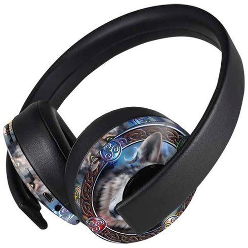 Celtic Wolf Guide by Brigid Ashwood PlayStation 4 Gold Wireless Headset Skin
