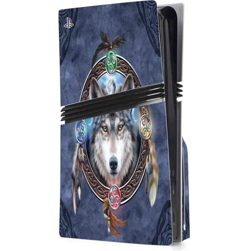 Celtic Wolf Guide by Brigid Ashwood PS5 Pro Disk Console Skin