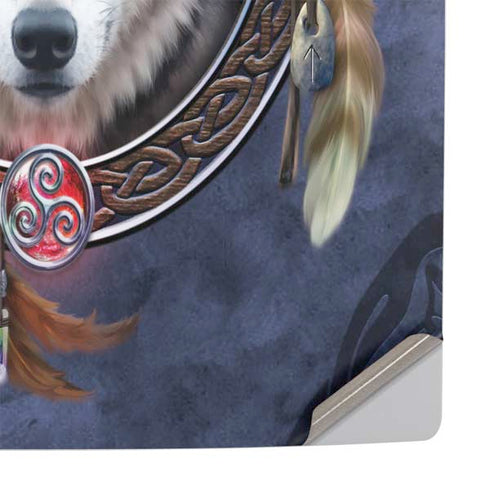 Celtic Wolf Guide by Brigid Ashwood PS5 Slim Digital Edition Console Skin