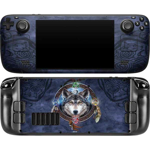 Celtic Wolf Guide by Brigid Ashwood Steam Deck Handheld Gaming Computer OLED Skin