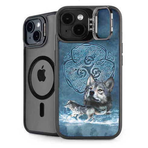 Celtic Wolf by Brigid Ashwood iPhone 14 Plus Kickstand Case