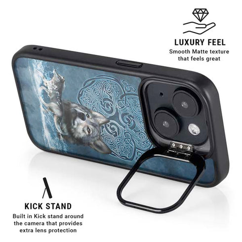 Celtic Wolf by Brigid Ashwood iPhone 14 Plus Kickstand Case