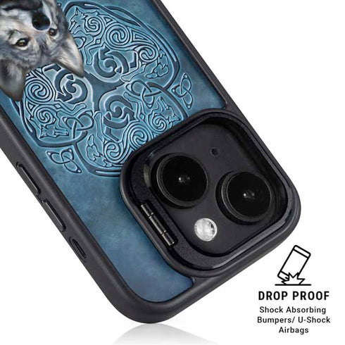 Celtic Wolf by Brigid Ashwood iPhone 15 Kickstand Case
