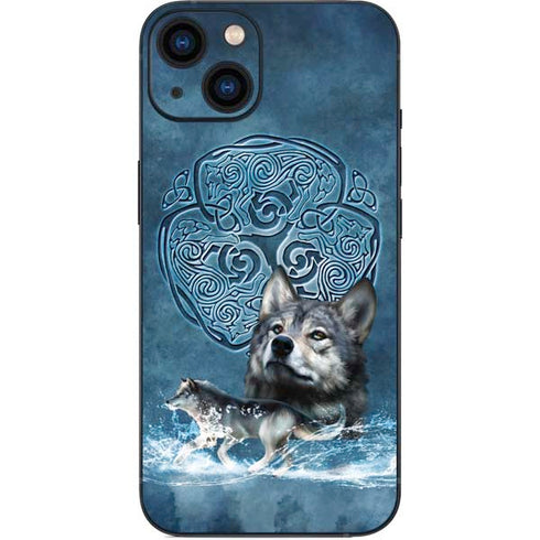 Celtic Wolf by Brigid Ashwood iPhone 15 Skin