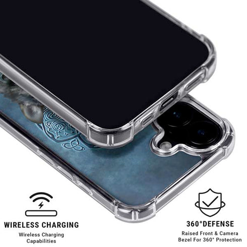 Celtic Wolf by Brigid Ashwood iPhone 16 Plus Clear Case