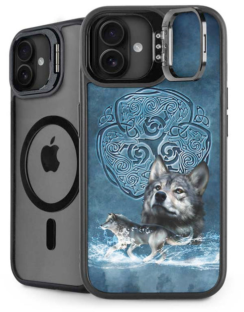 Celtic Wolf by Brigid Ashwood iPhone 16 Plus Kickstand Case