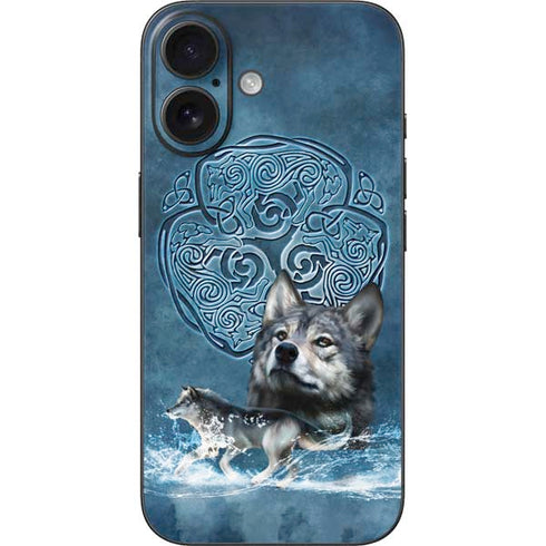 Celtic Wolf by Brigid Ashwood iPhone 16 Skin