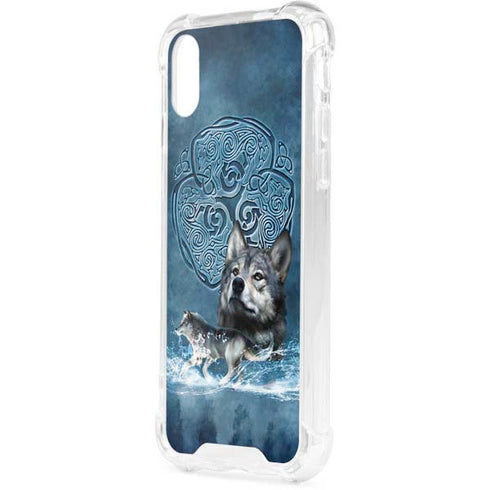Celtic Wolf by Brigid Ashwood iPhone XS Clear Case