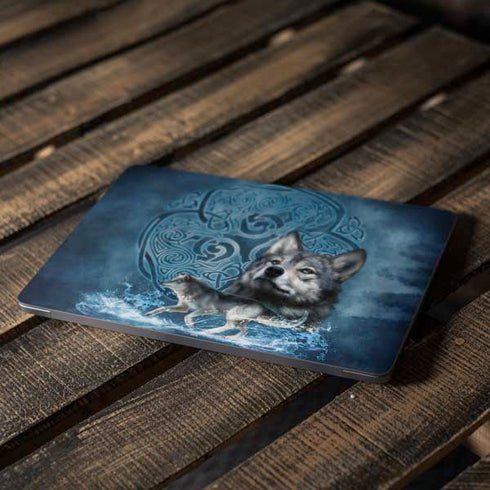 Celtic Wolf by Brigid Ashwood Apple MacBook Air Skin