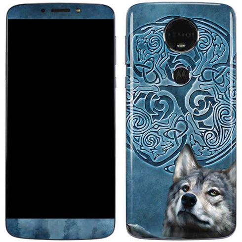 Celtic Wolf by Brigid Ashwood Moto E5 Plus Skin