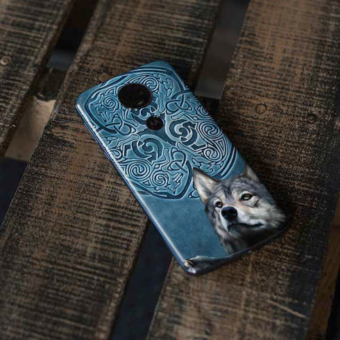 Celtic Wolf by Brigid Ashwood Moto E5 Plus Skin