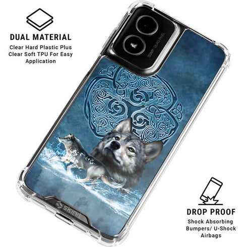 Celtic Wolf by Brigid Ashwood Moto G Power 5G (2024) Clear Case