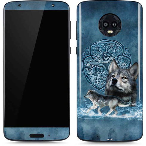 Celtic Wolf by Brigid Ashwood Moto G6 Skin