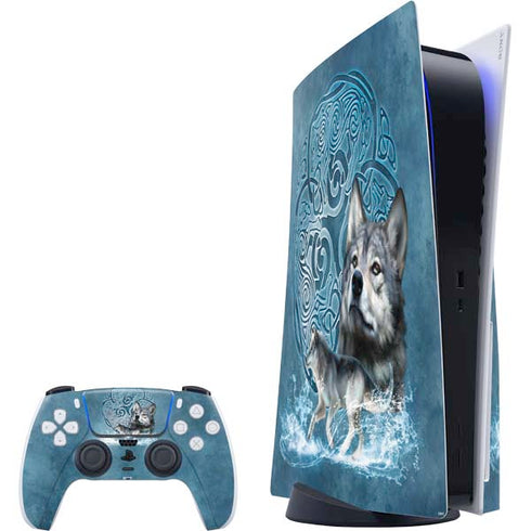 Celtic Wolf by Brigid Ashwood PlayStation PS5 Skins