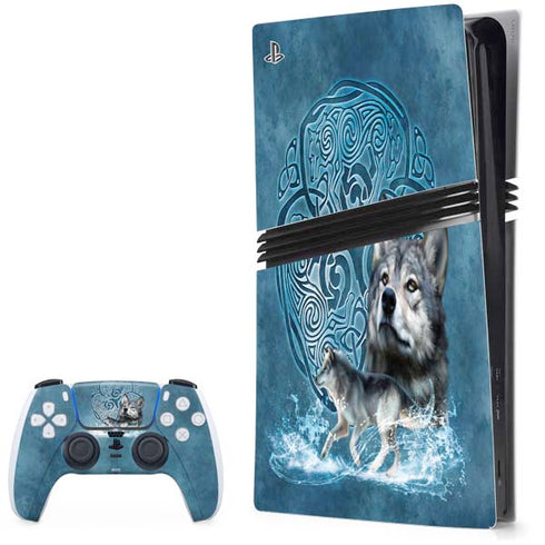 Celtic Wolf by Brigid Ashwood PlayStation PS5 Skins