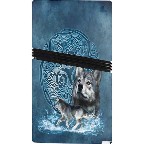 Celtic Wolf by Brigid Ashwood PS5 Pro Bundle Skin
