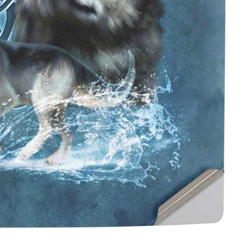 Celtic Wolf by Brigid Ashwood PS5 Slim Digital Edition Console Skin