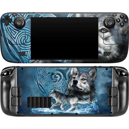 Celtic Wolf by Brigid Ashwood Steam Deck Handheld Gaming Computer OLED Skin