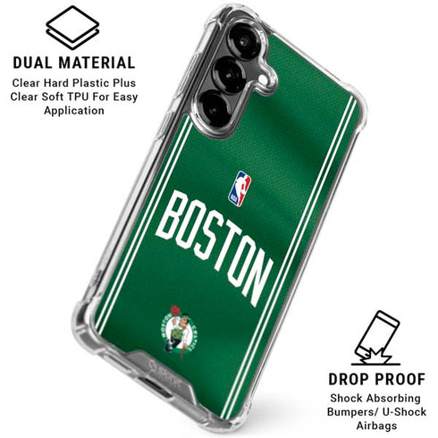 NBA Boston Celtics Jersey Galaxy S26 Plus Clear Case