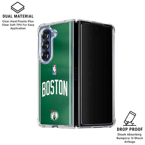 NBA Boston Celtics Jersey Galaxy Z Fold7 Clear Case