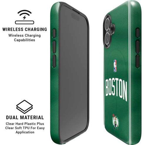 NBA Boston Celtics Jersey iPhone 16 Plus Magsafe Impact Case