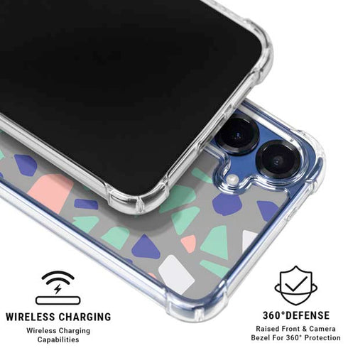 Cement Terrazzo Galaxy S25 Clear Case