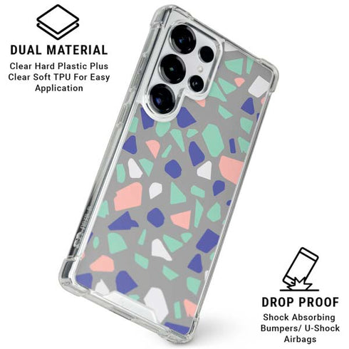 Cement Terrazzo Galaxy S25 Ultra Clear Case
