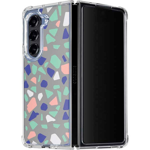 Cement Terrazzo Galaxy Z Fold5 5G Clear Case