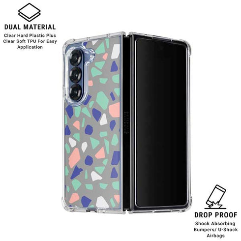 Cement Terrazzo Galaxy Z Fold6 Clear Case