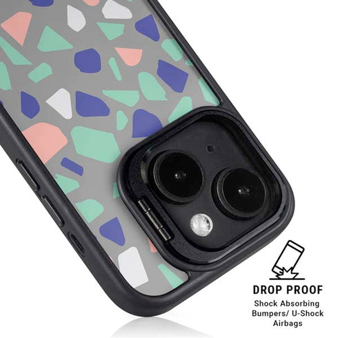 Cement Terrazzo iPhone 14 Plus Kickstand Case
