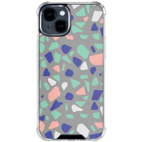 Cement Terrazzo iPhone 15 Clear Case
