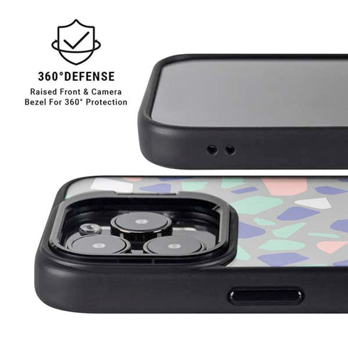 Cement Terrazzo iPhone 15 Pro Max Kickstand Case