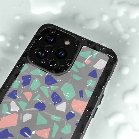 Cement Terrazzo iPhone 15 Pro Waterproof Case