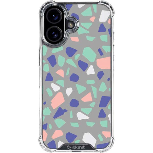 Cement Terrazzo iPhone 16 Clear Case