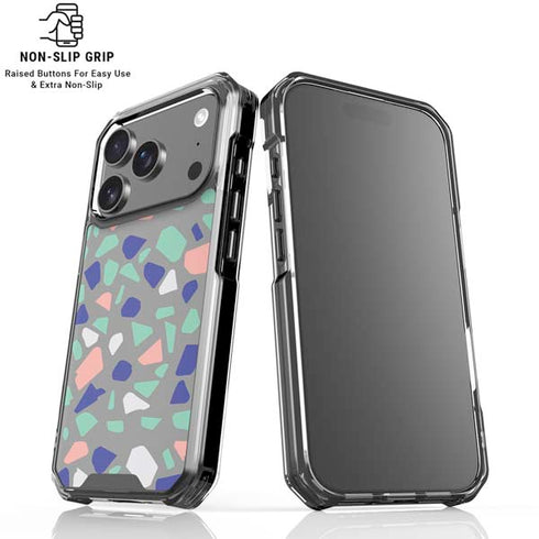 Cement Terrazzo iPhone 18 Pro Clear Case