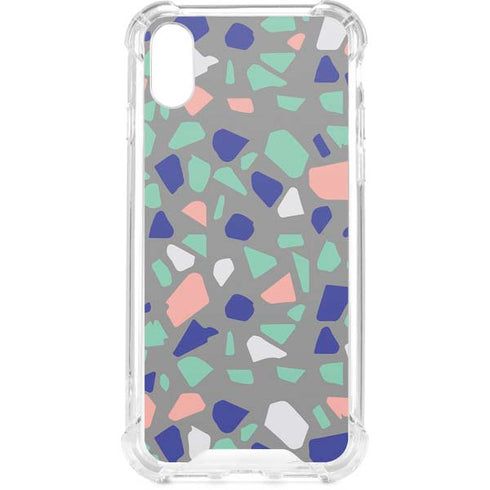 Cement Terrazzo iPhone XS Clear Case